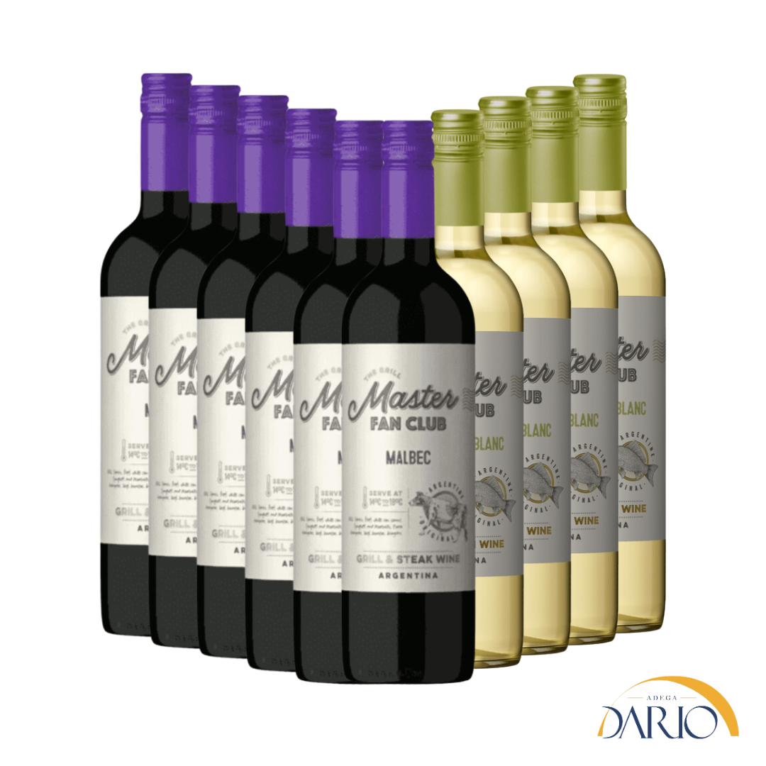 Kit com 10 Vinhos Master Grill Branco e Tinto