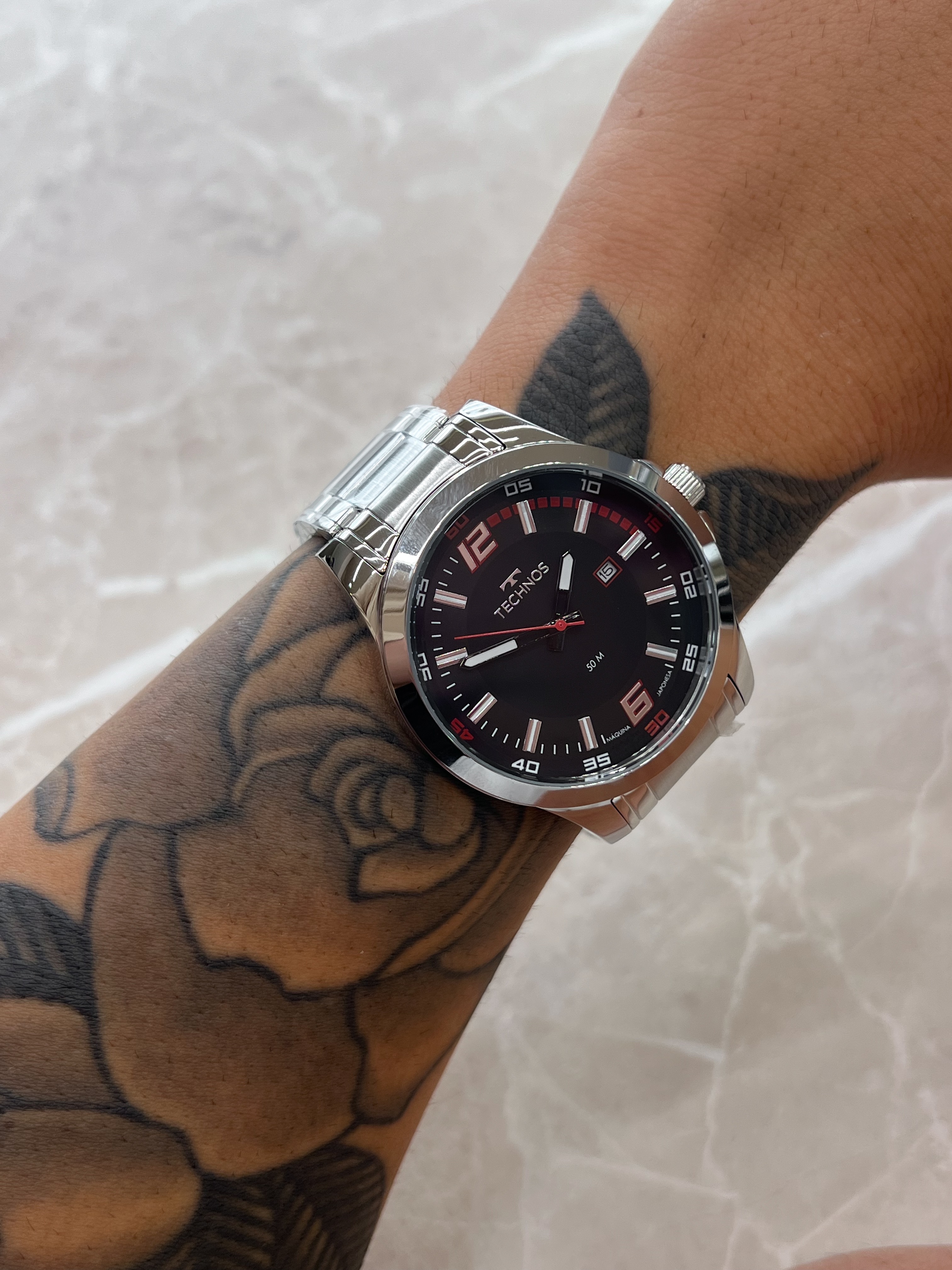 Relógio Technos Masculino Racer Prata 2115NBB/1K