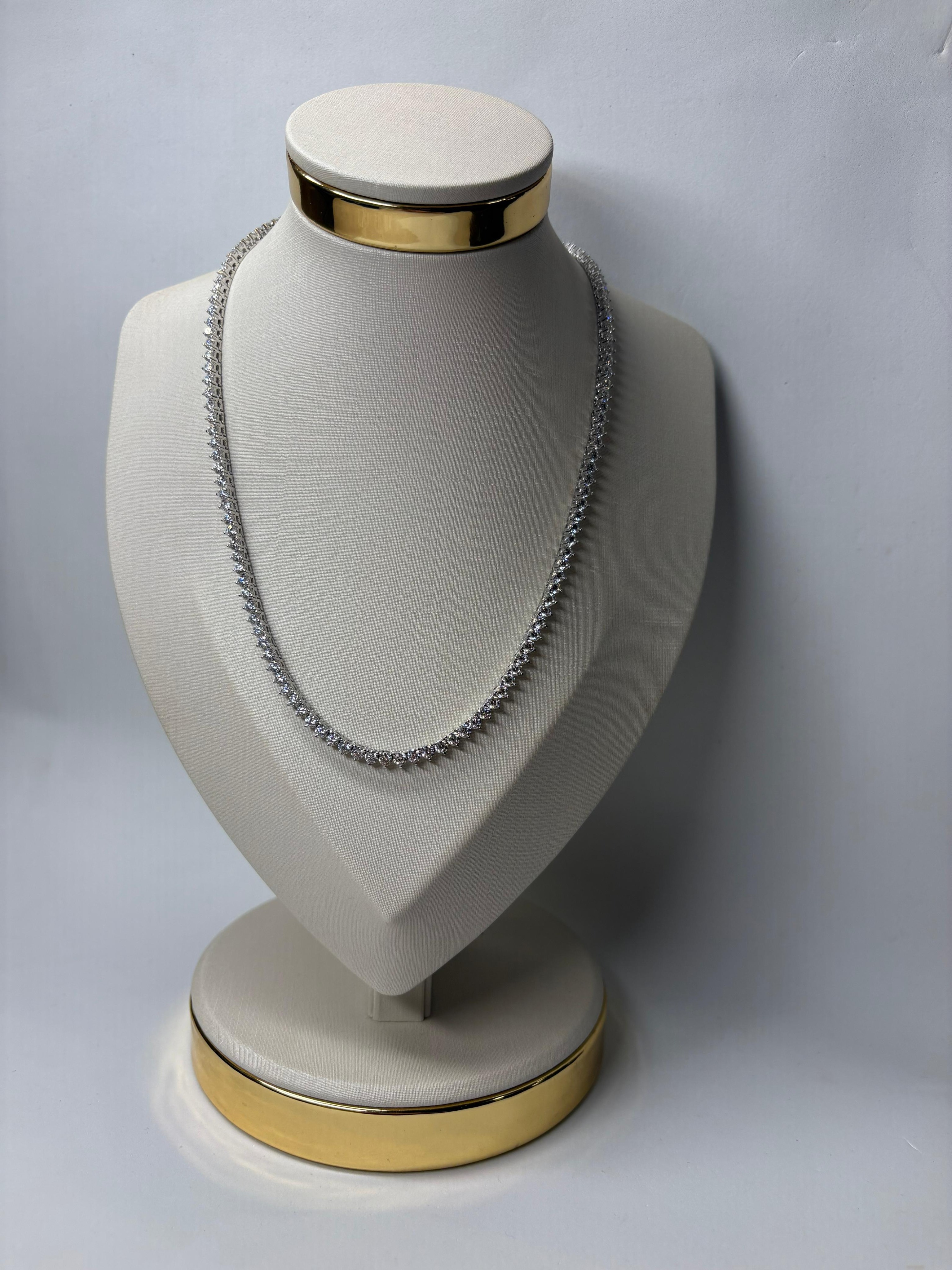 Colar Moissanite Prata