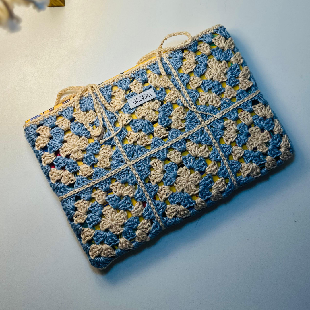 Case para Livro - Azul e Bege