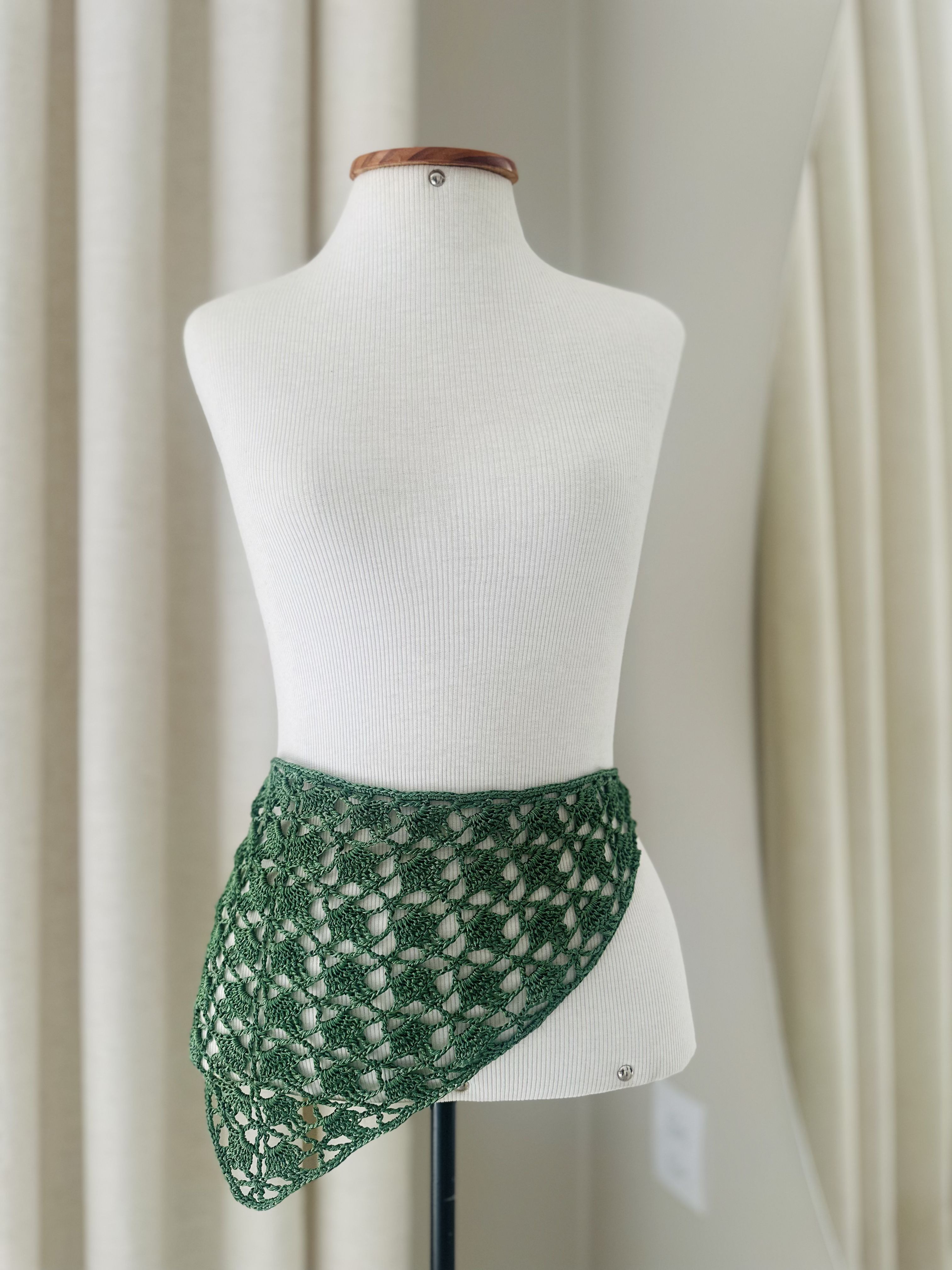 Bandana Crochê Brasil Verde