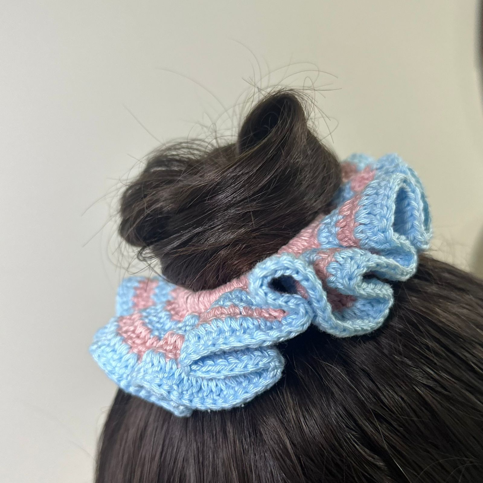 Scrunchie Bella - Rosa e Azul