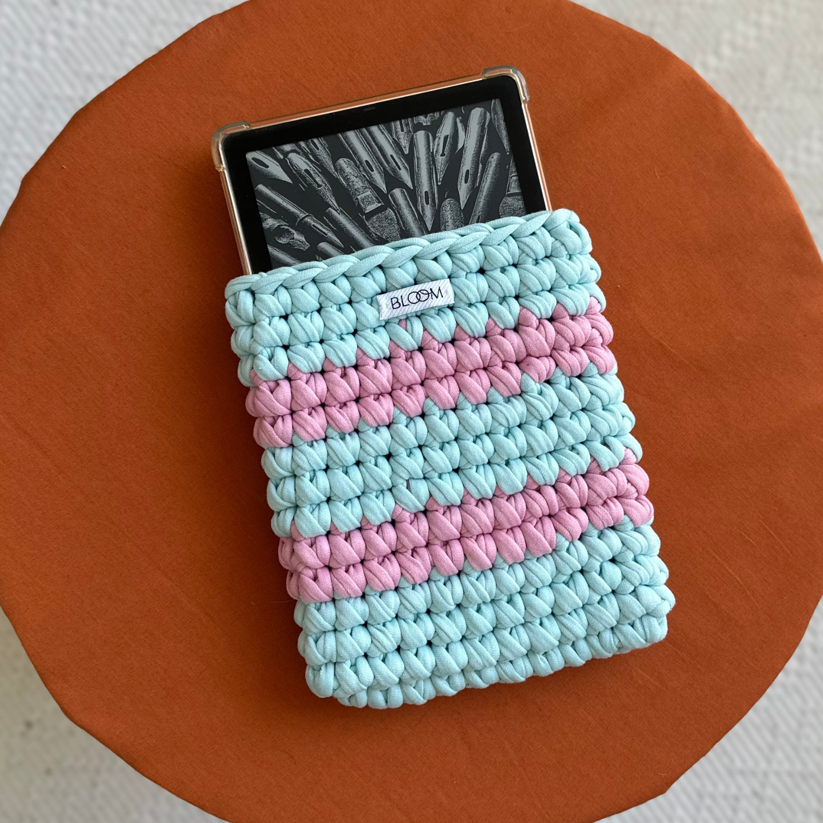 Case para Kindle - Azul bebê e Rosa