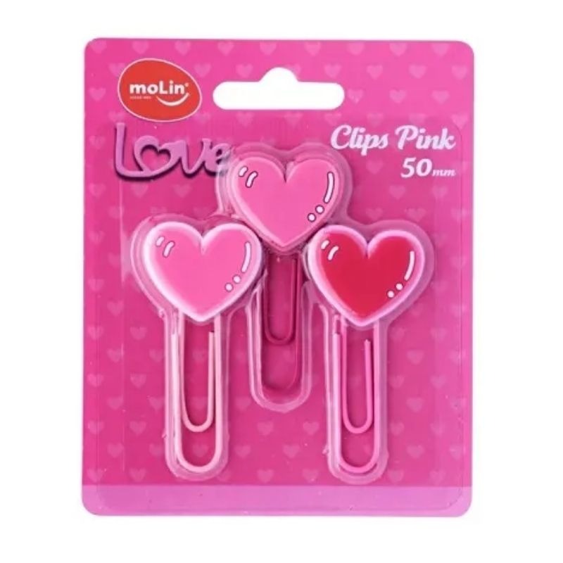 Clips love Pink 50mm c/3 Molin