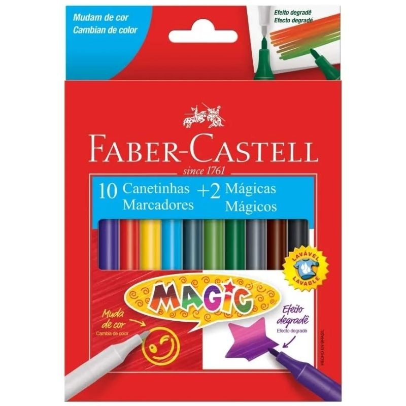 Canetinha Magic 10 Cores - Faber Castell