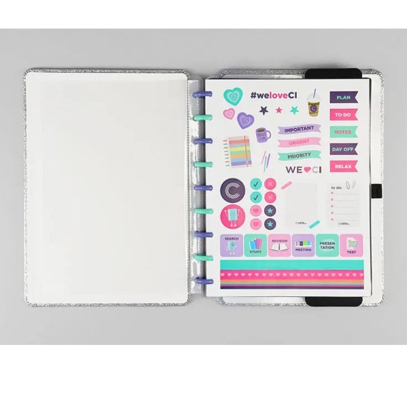 Caderno Lets Glitter Silver 2.0 - A5