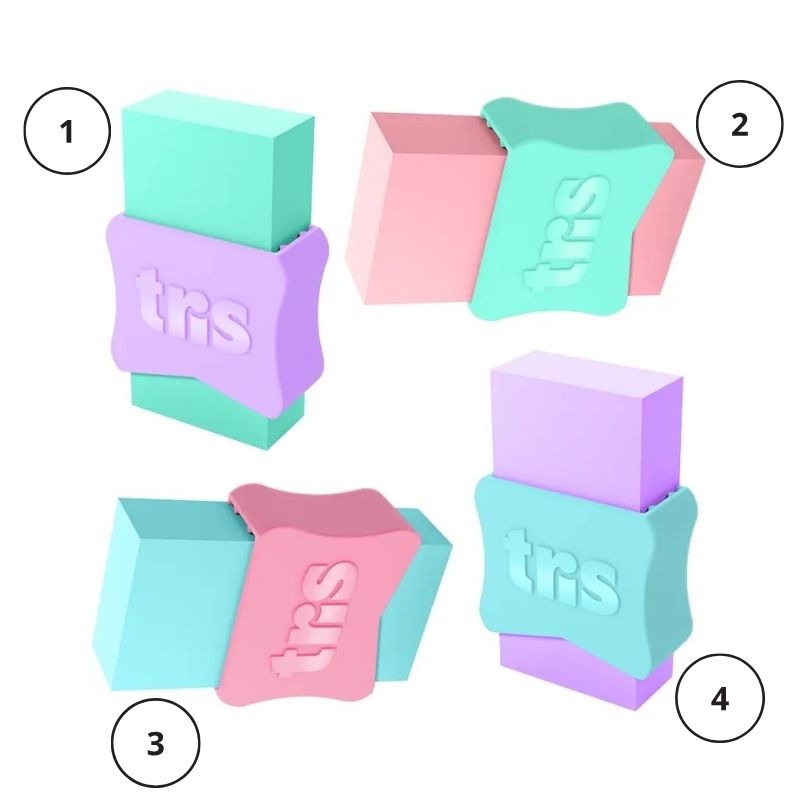 Borracha C/Capa School Pastel - Tris