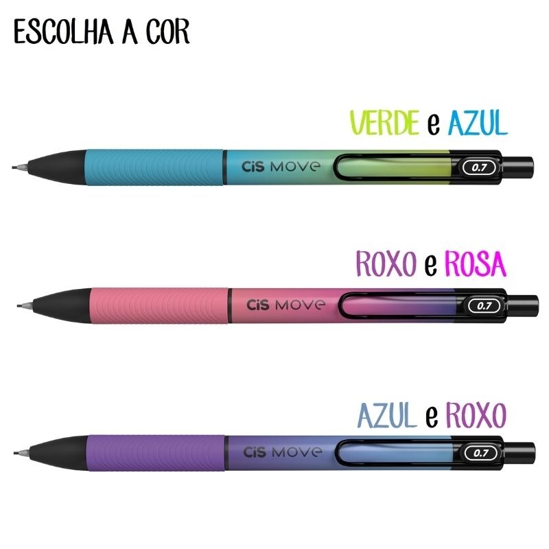 Lapiseira Cis Move 0.7mm - Azul e Roxo