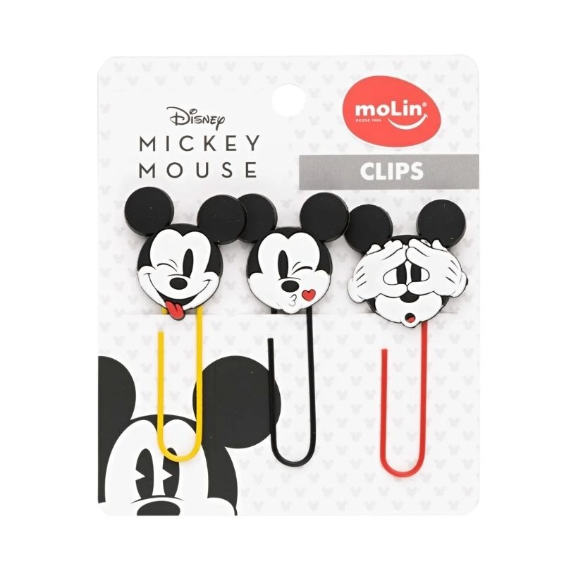 Clips Mickey Mouse - Molin - 50mm - 3 unidades