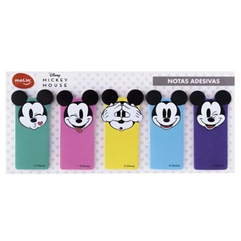 Bloco de Notas Adesivas Mickey Mouse 125 Folhas 60mm x 35mm - Molin