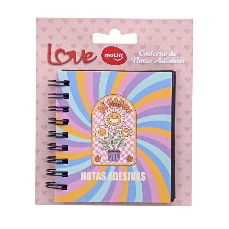 Bloco de notas Adesivas - Love Daisy - Caderno c/180 folhas - Molin