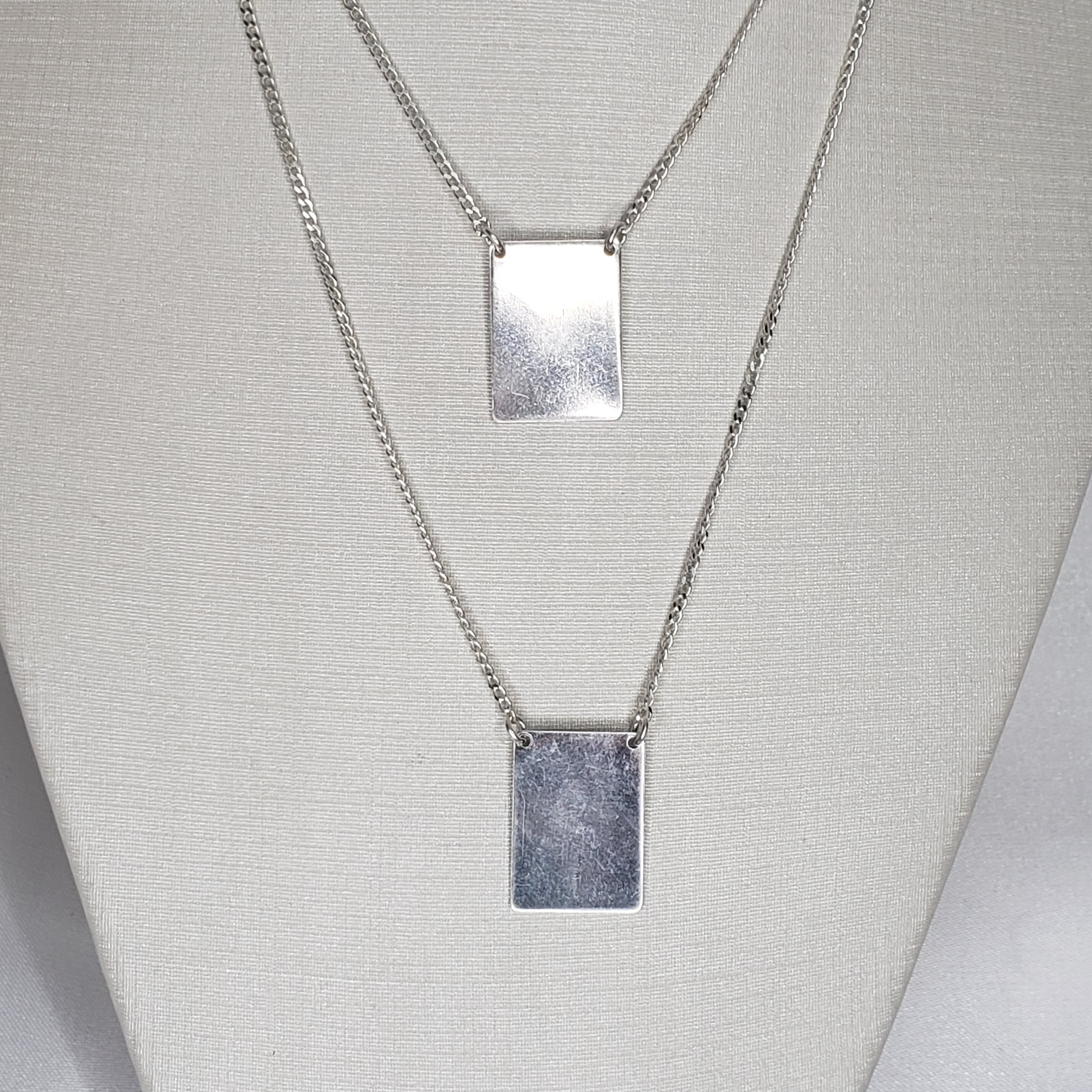 Escapulário Plaquinhas para Gravação Prata 925