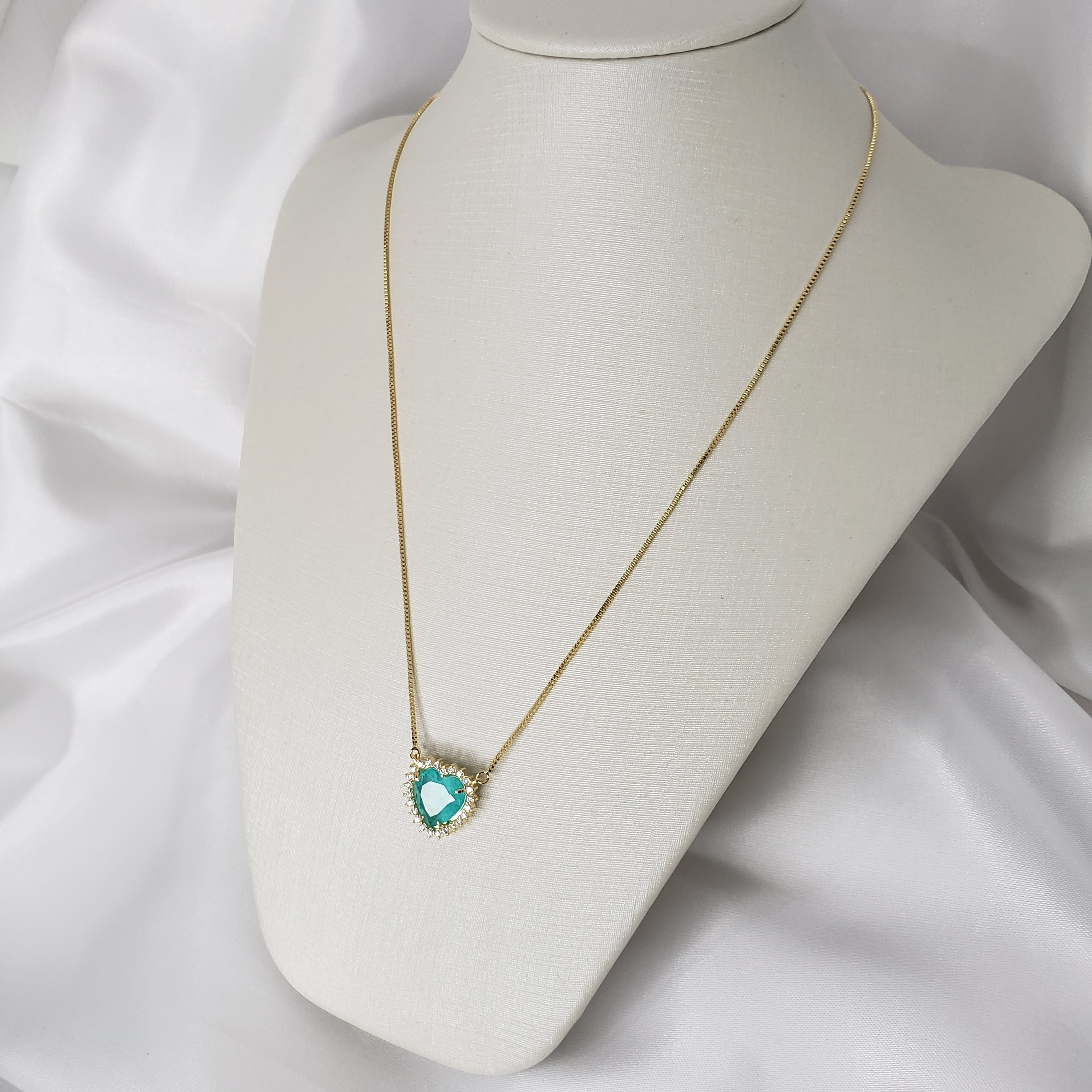 Gargantilha Coração G Folheado Ouro 18k