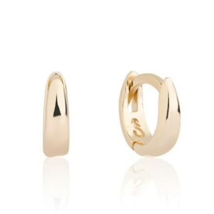 Brinco Argola Cheia P Folheado Ouro 18k