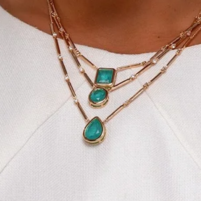 Colar Elaine Palma Gota Fusion Folheado Ouro 18k