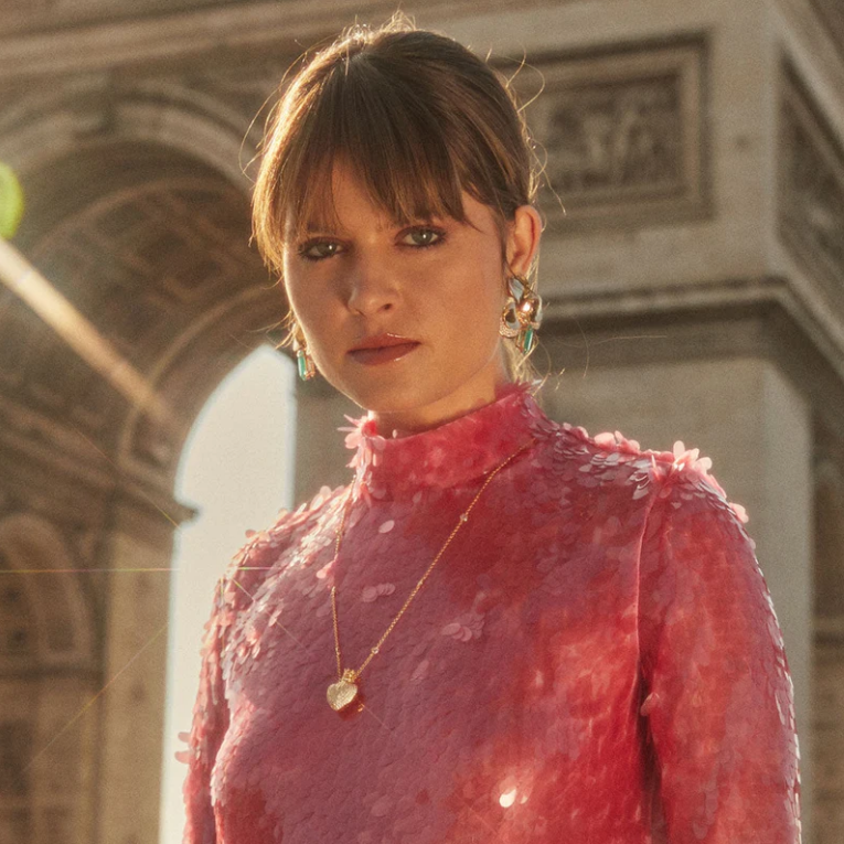 Colar Elaine Palma Perfumeiro Coração Cravejado Folheado Ouro 18k