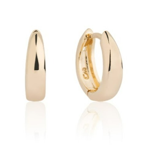 Brinco Argola Cheia M Folheado Ouro 18k