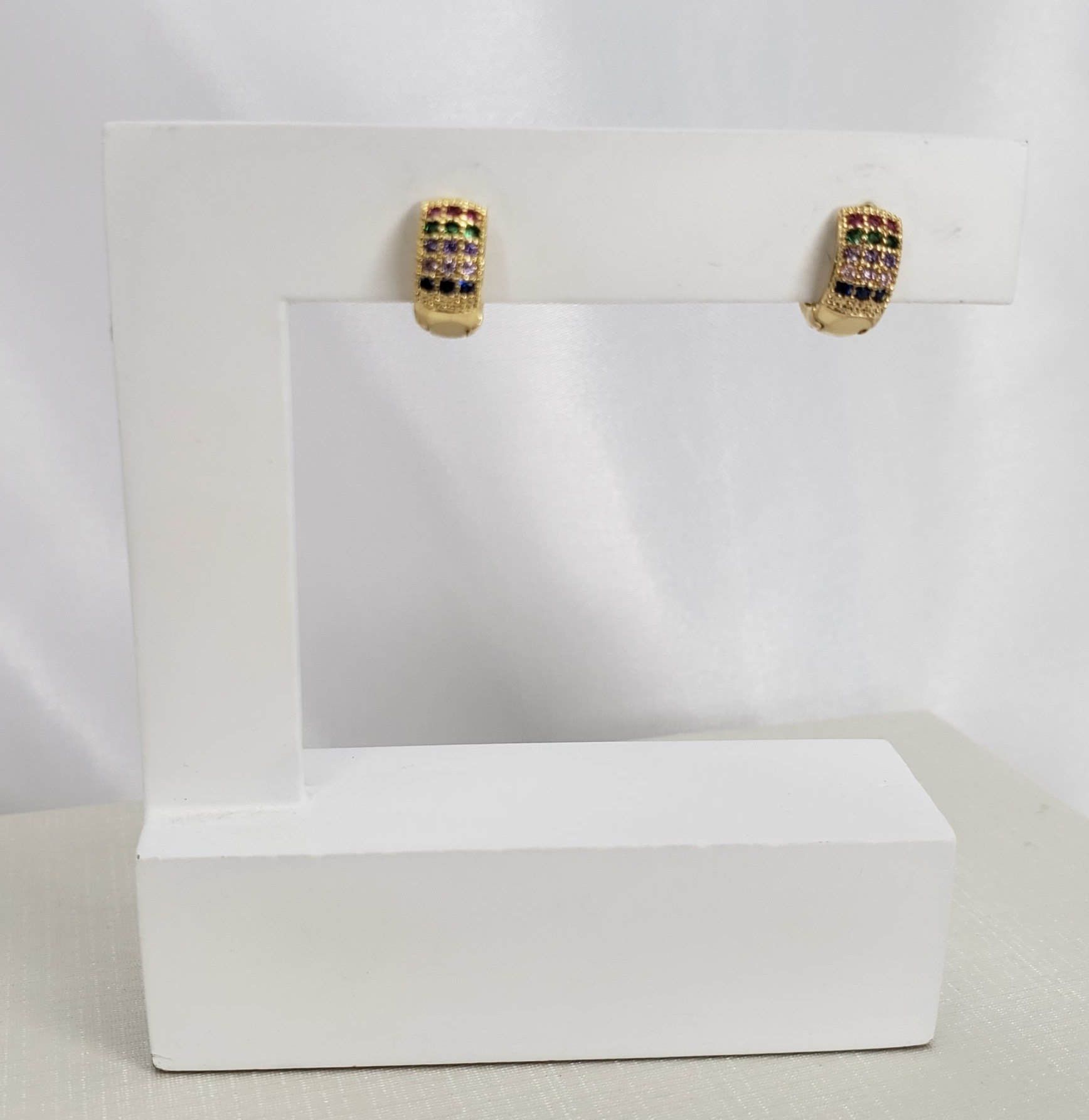 Brinco Argola Mini PP Cores Folheado Ouro 18k