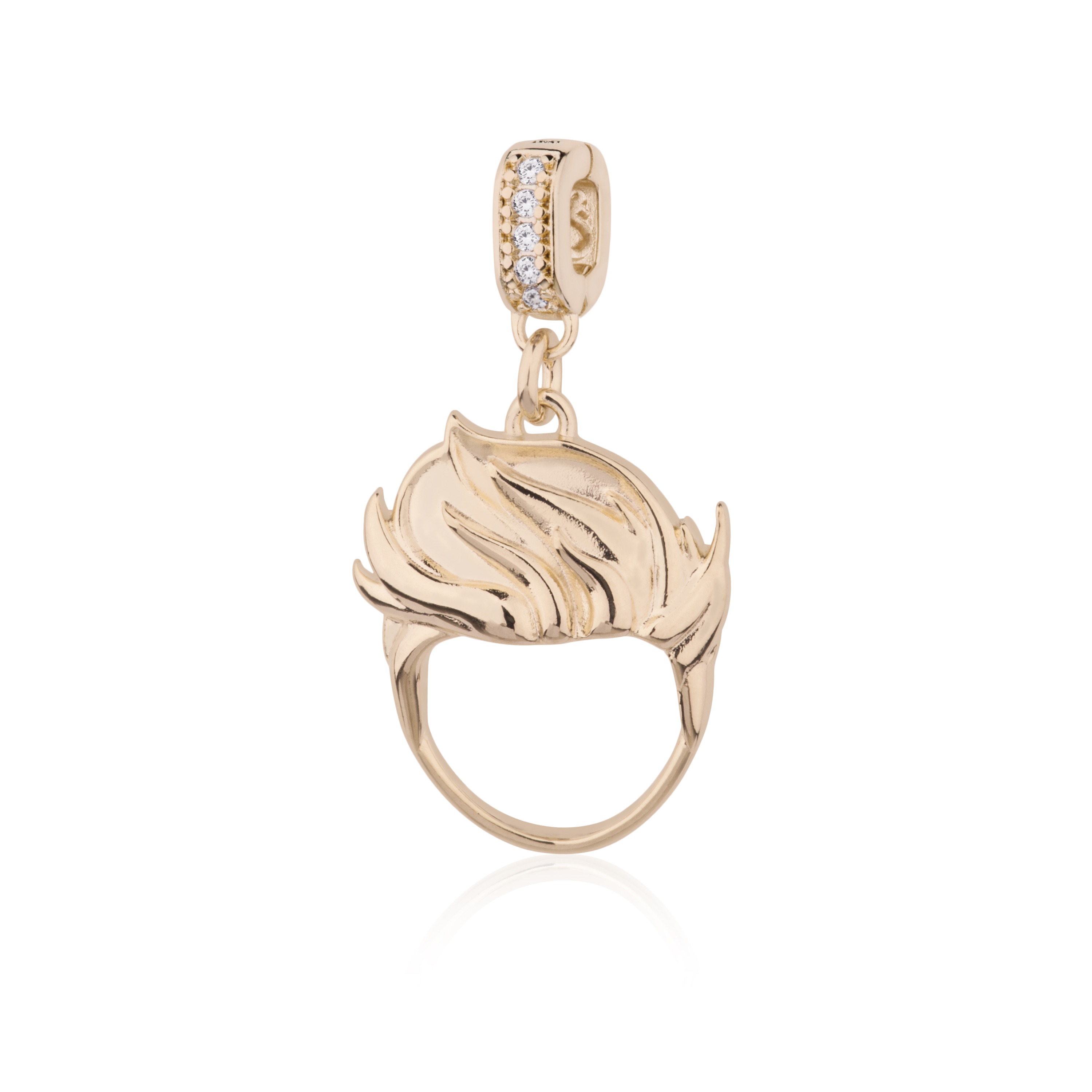 Pingente Cabeça Menino Folheado Ouro 18k