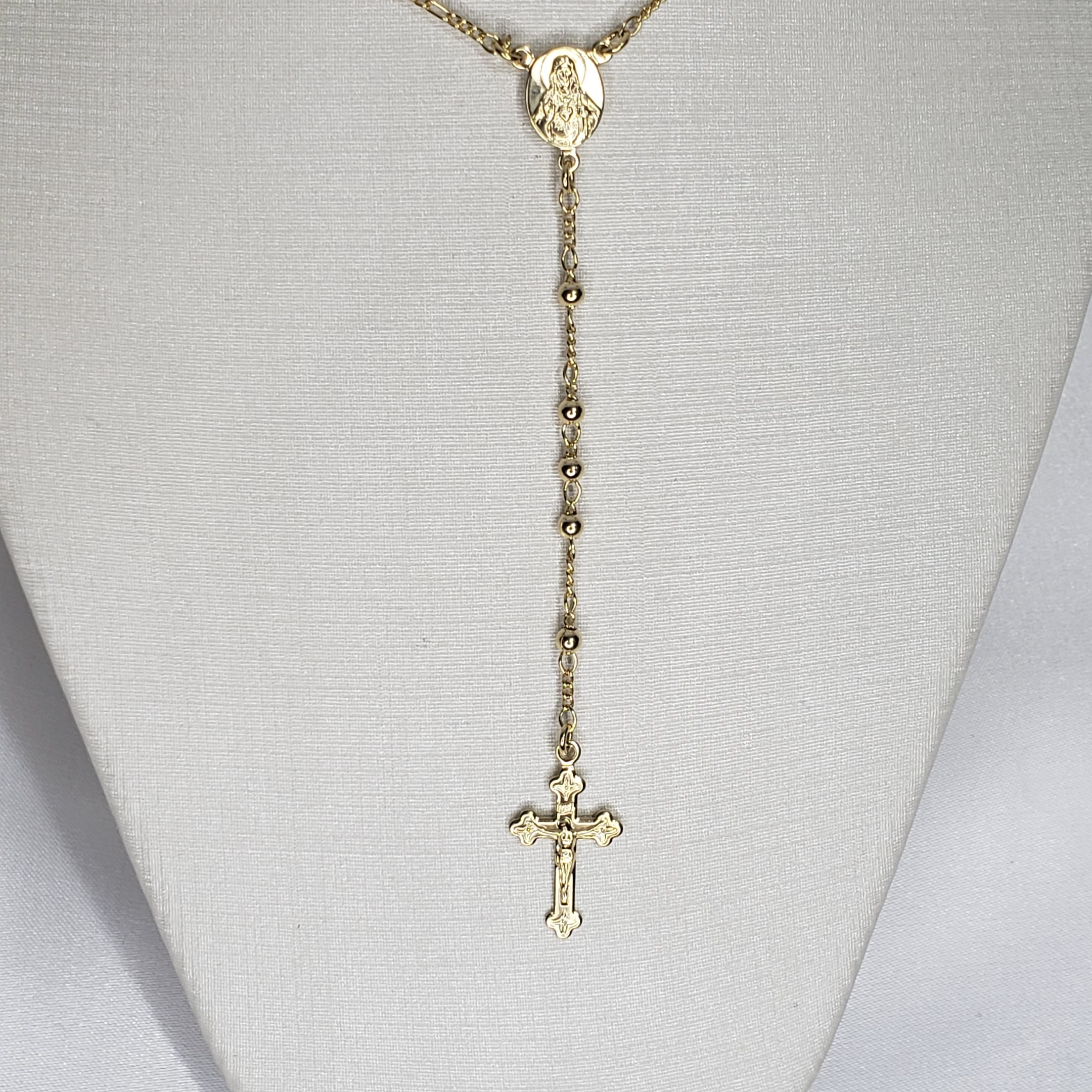 Gargantilha Terço Folheado Ouro 18K