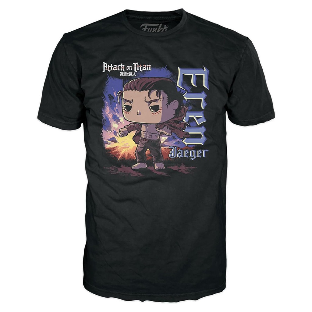 Cópia - Pop! Tees Camiseta E Pop Attack On Titan - Eren Jaeger - Tam P
