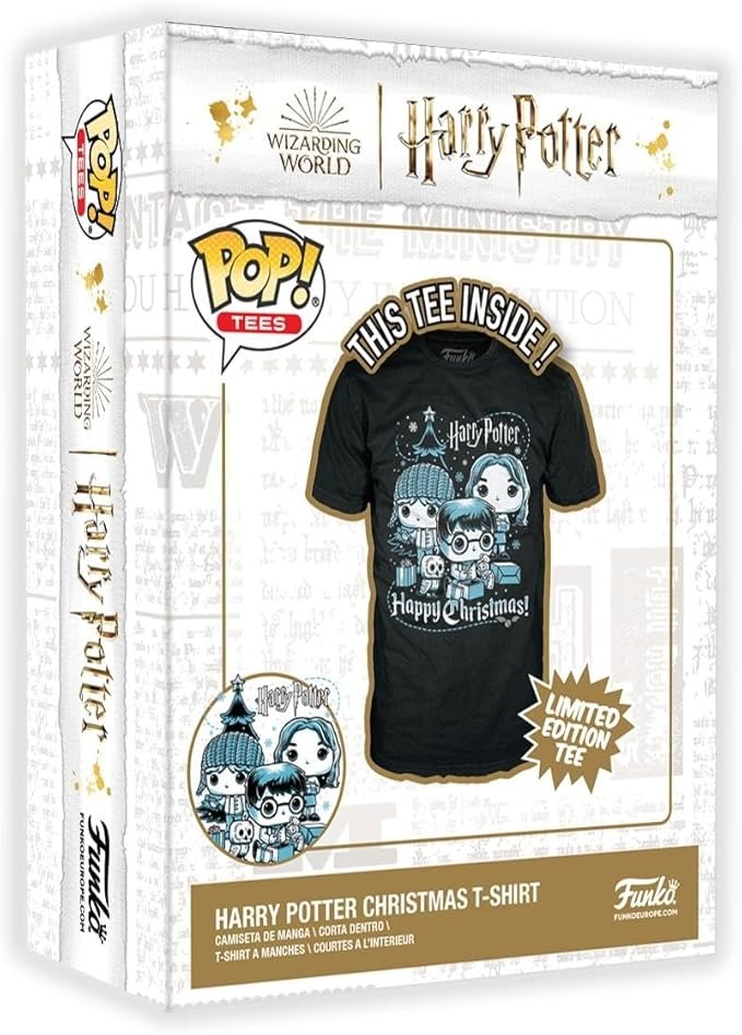 POP! TEES CAMISETA HARRY POTTER - RON, HERMIONE E HARRY - HOLIDAY -Tam. M