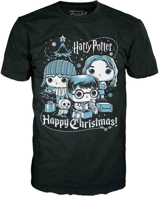 POP! TEES CAMISETA HARRY POTTER - RON, HERMIONE E HARRY - HOLIDAY -Tam. G