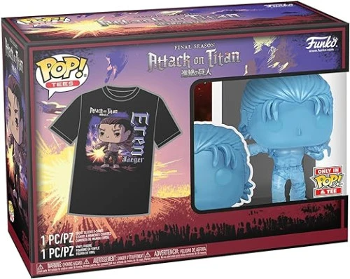 Cópia - Pop! Tees Camiseta E Pop Attack On Titan - Eren Jaeger - Tam P