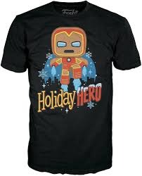Pop! Tees Camiseta - Marvel Holiday - Iron Man Gingerbread - Tam. P