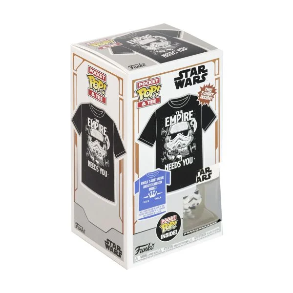 Cópia - Pop! Tees Camiseta Infantil E Pocket Pop! Star Wars - Stormtrooper - Tam M