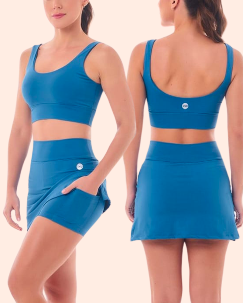 MOLDE Conjunto Feminino Shorts saia