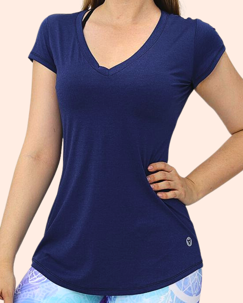 MOLDE Blusa Feminina Academia Decote V Tam. PP ao XG