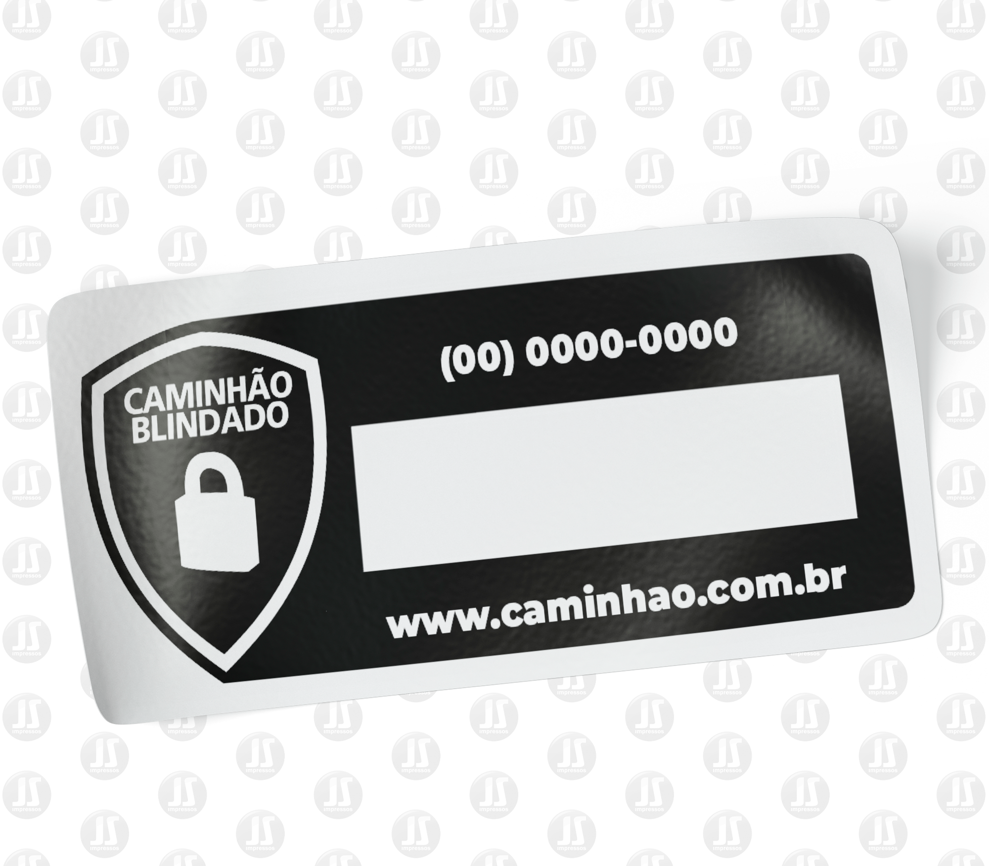 Adesivos Caminhão Blindado Preto 8x4 - 1000