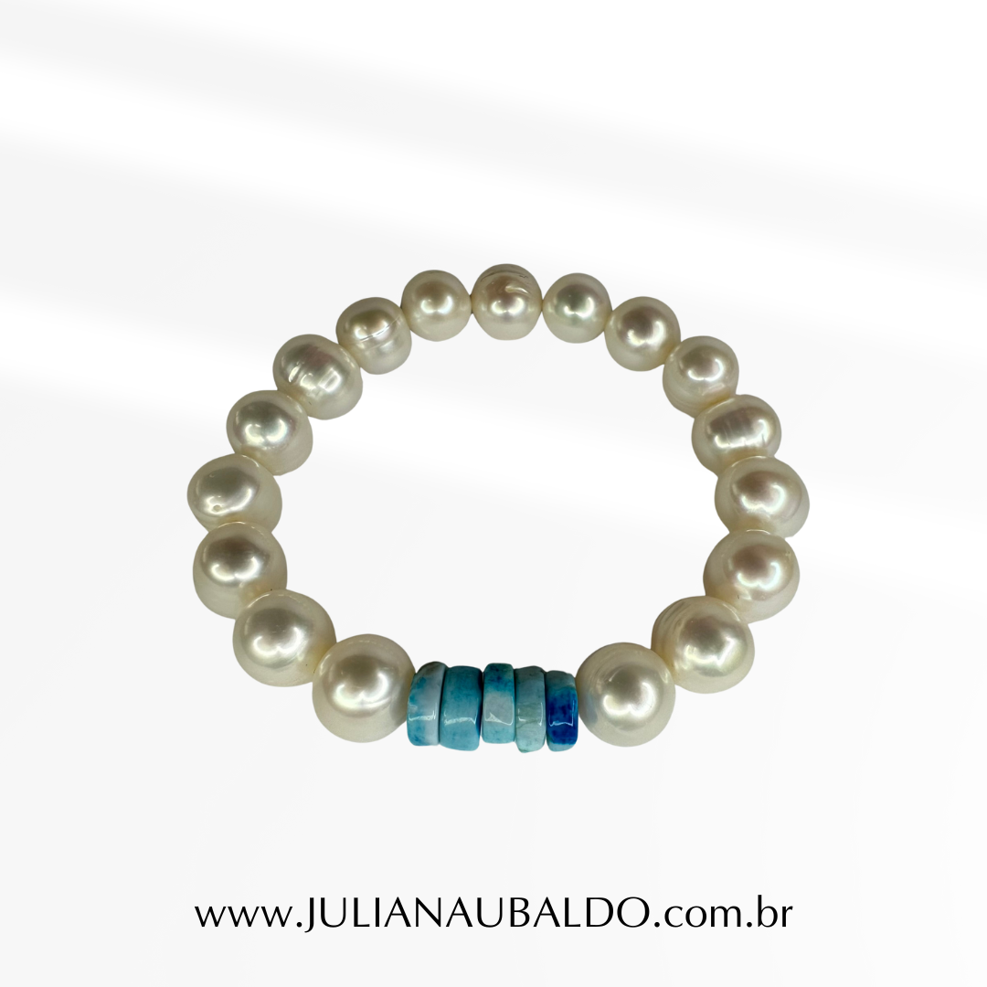 Pulseira Pérolas com Opalas