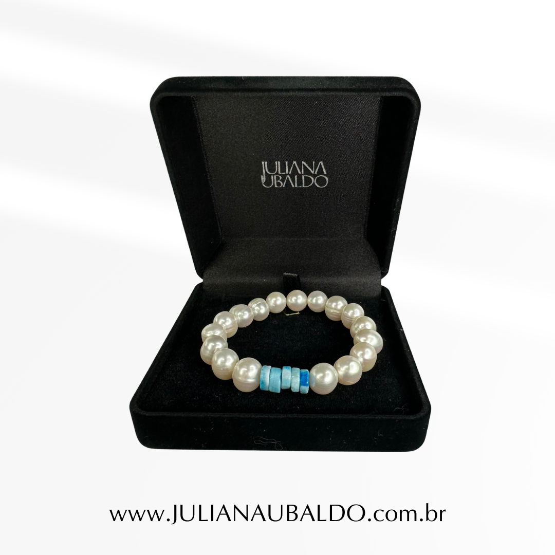 Pulseira Pérolas com Opalas