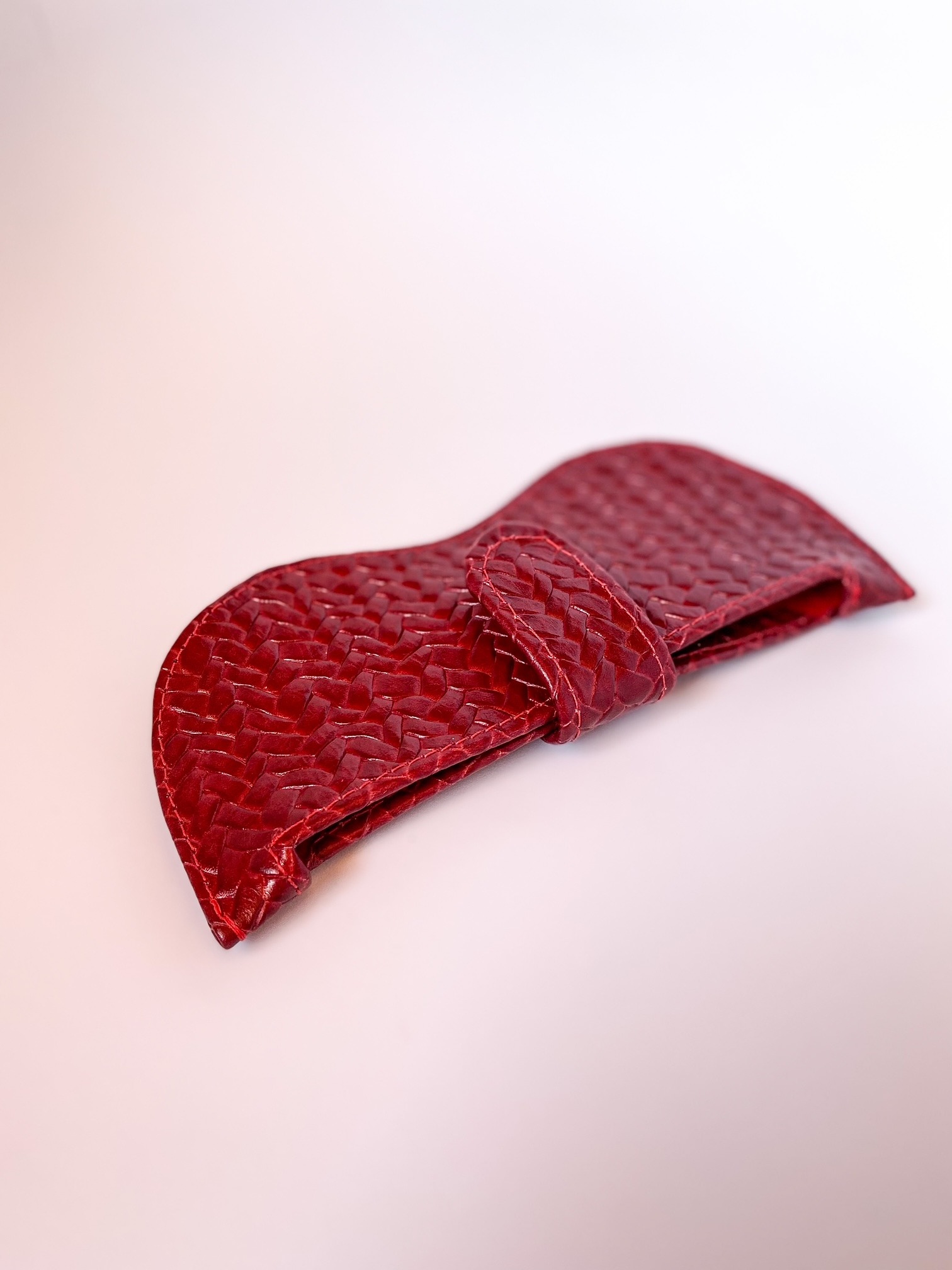 Porta Óculos - Vermelho Trançado