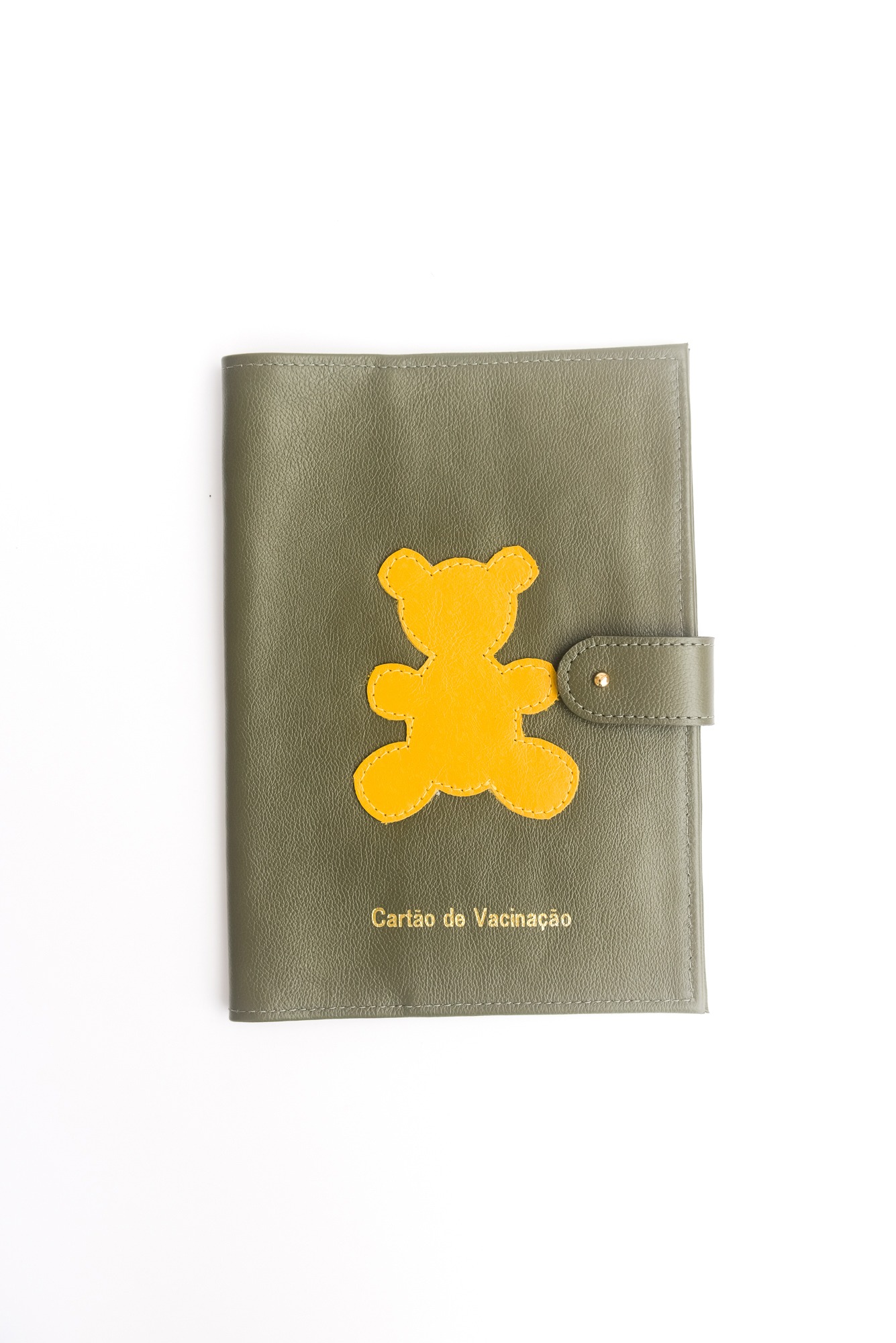 Porta Caderneta Vacinação Verde/ Açafrão