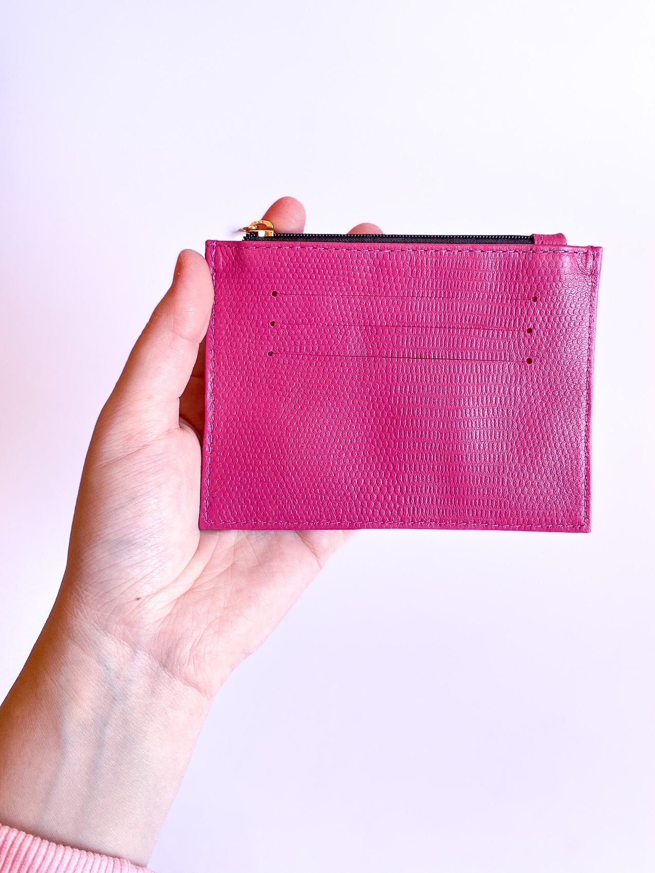 Carteira Mini - Pink Lezard