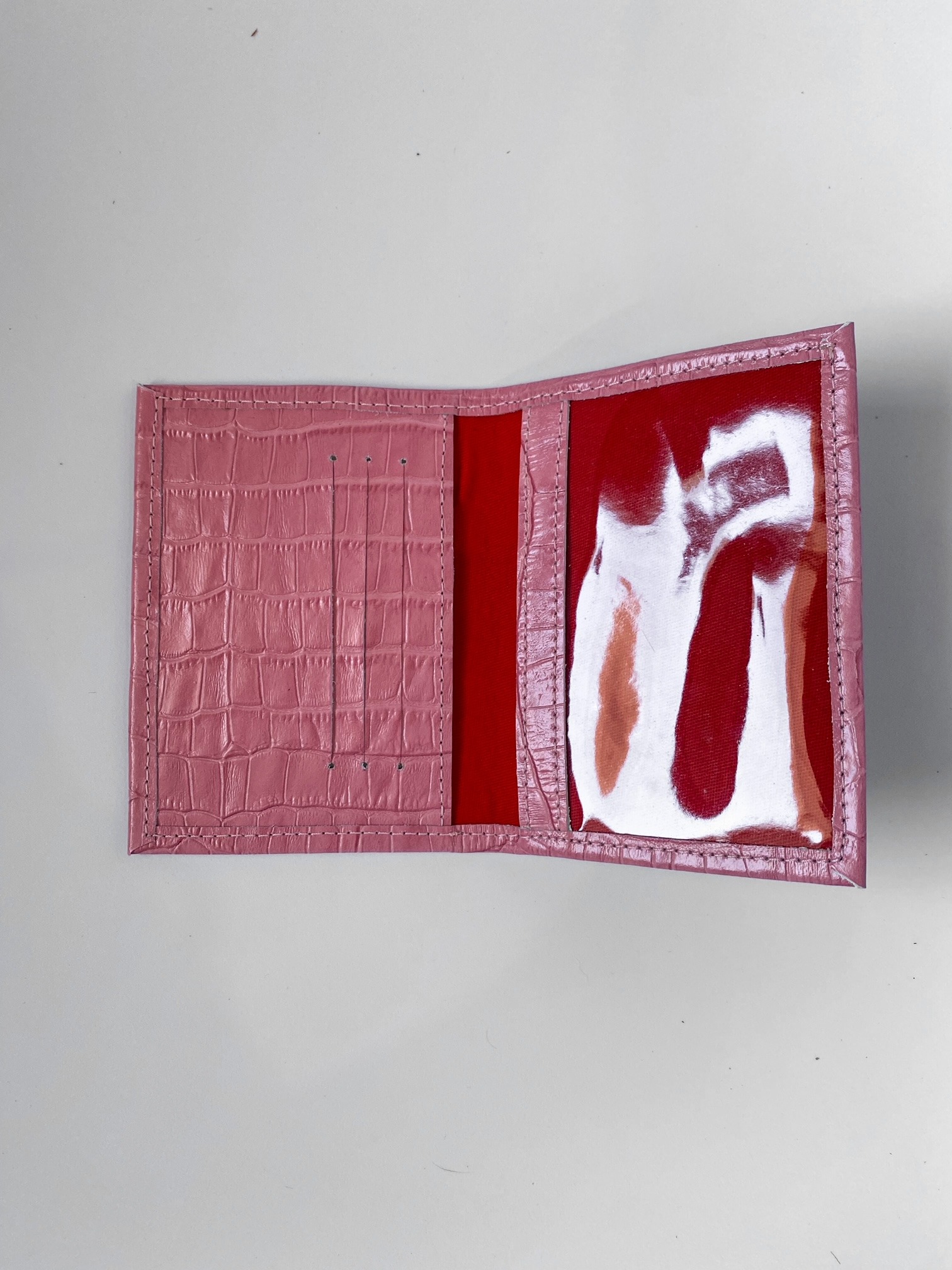 Carteira/ Porta Documentos - Rosa Carmine Croco