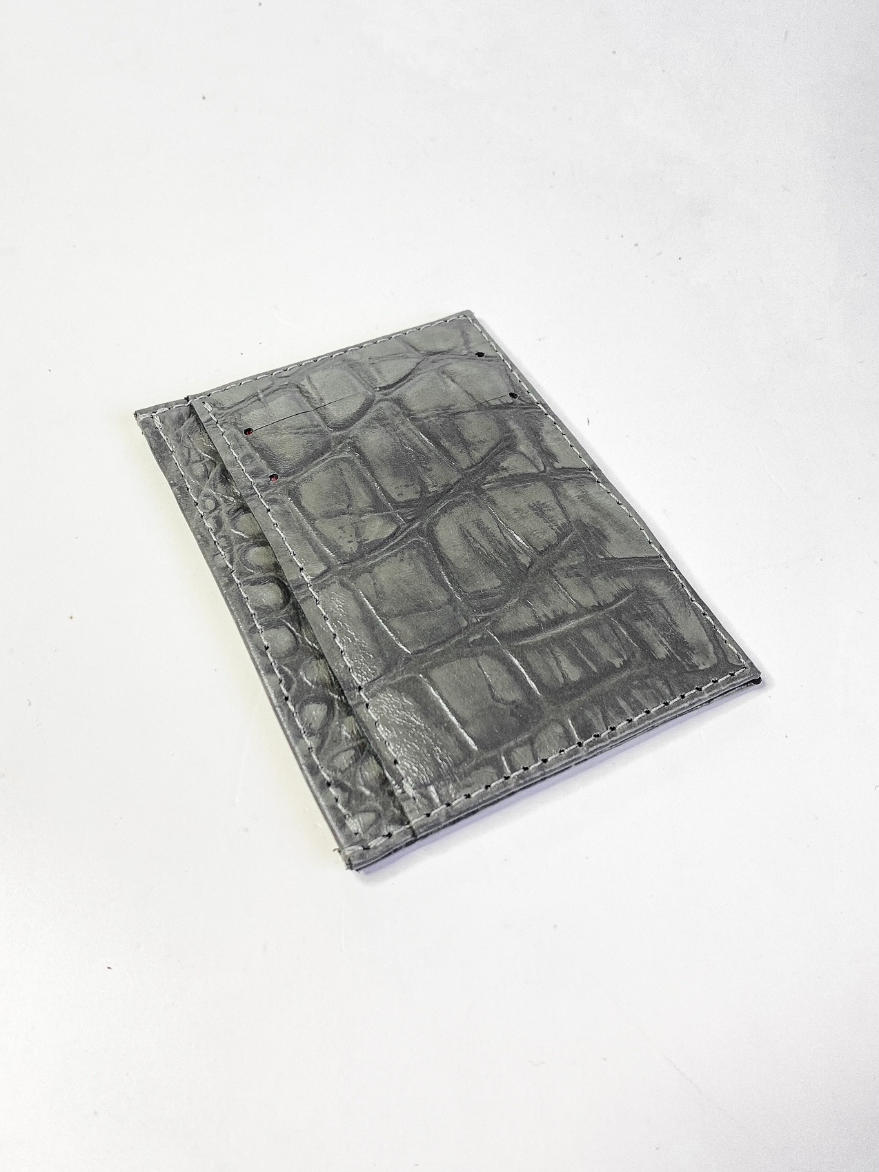 Porta Cartão - Cinza Croco