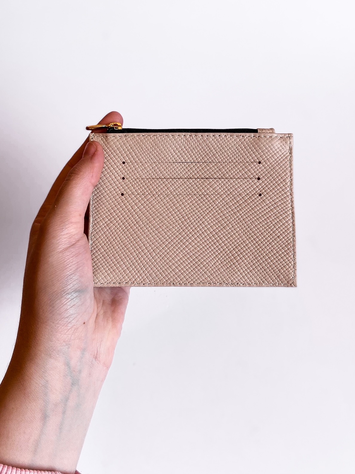 Carteira Mini - Nude Safiano
