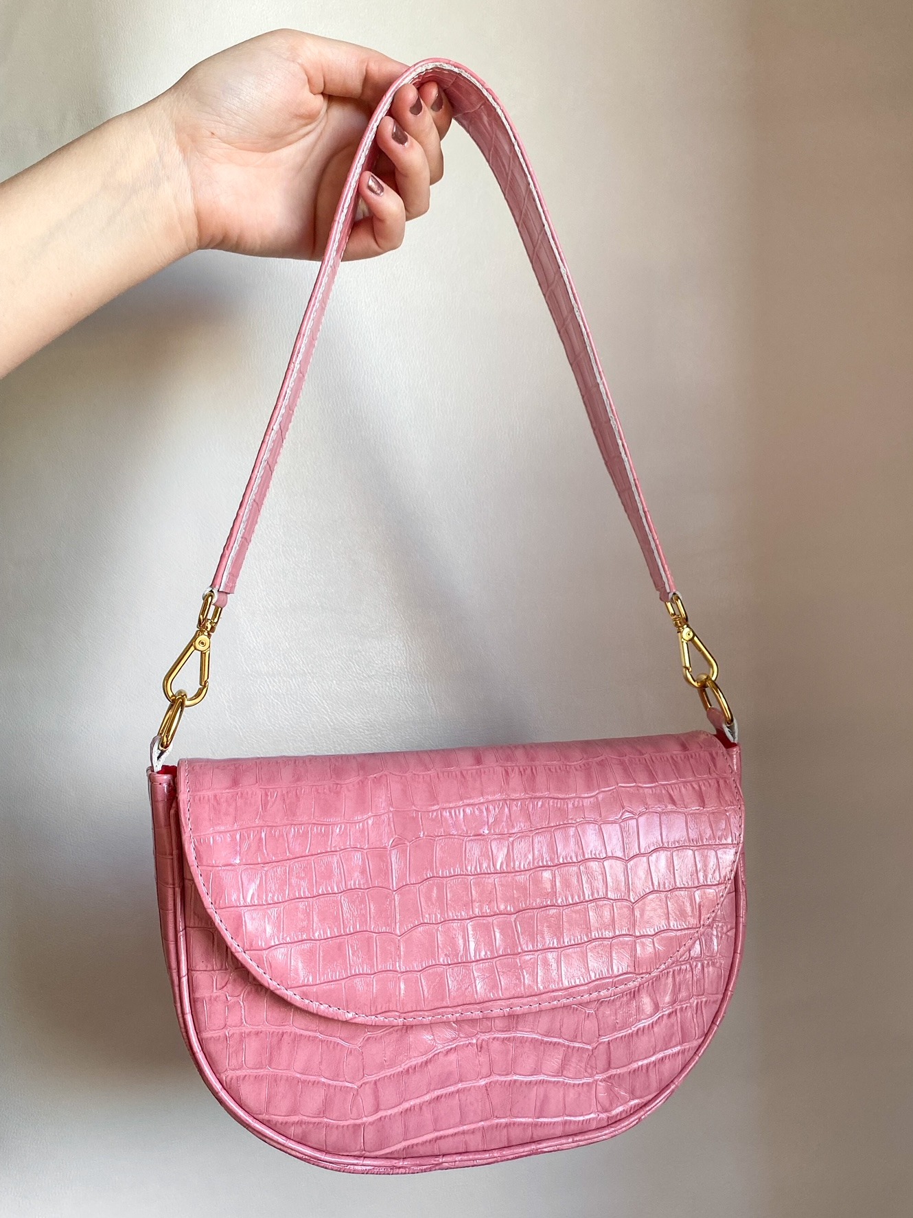 Bolsa Baguette Cloe - Rosa Carmine