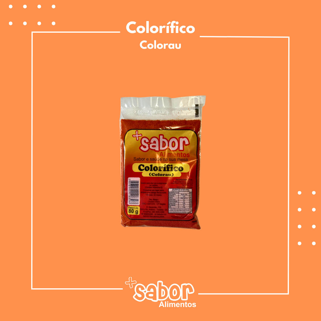 Colorífico (Colorau) - 80g - Caixa com 10 Unidades