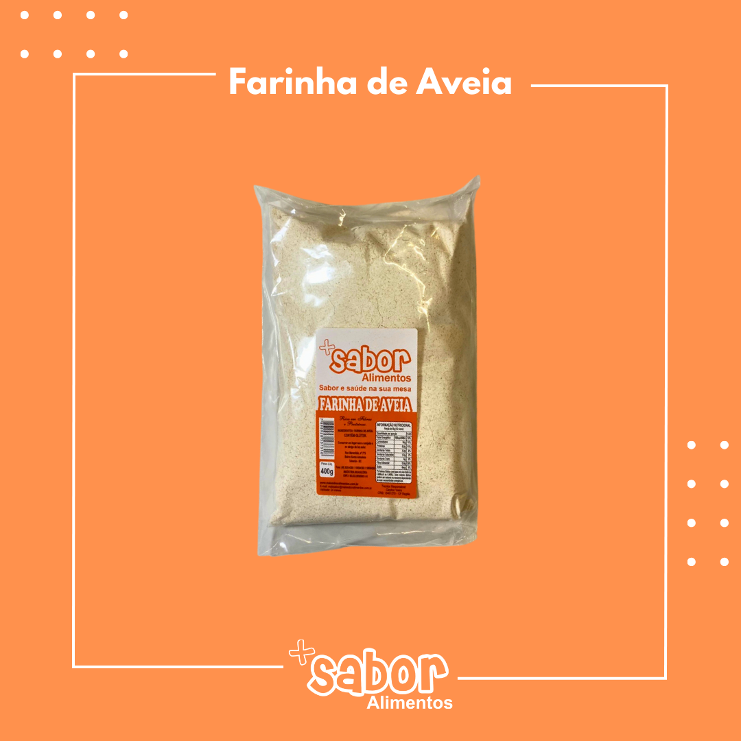 Farinha de Aveia - 400gr - Caixa com 10 Unidades