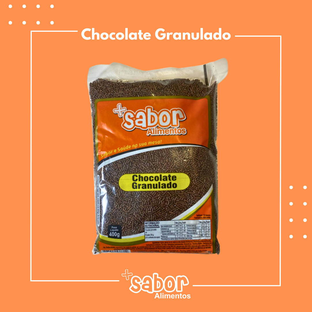 Chocolate Granulado - 400gr - Caixa com 10 Unidades