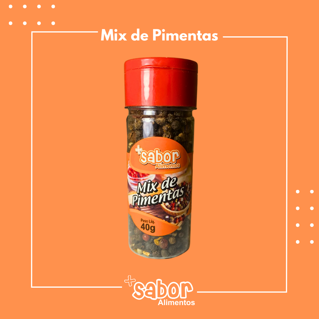 Mix de Pimentas - 40g - Caixa com 10 Unidades