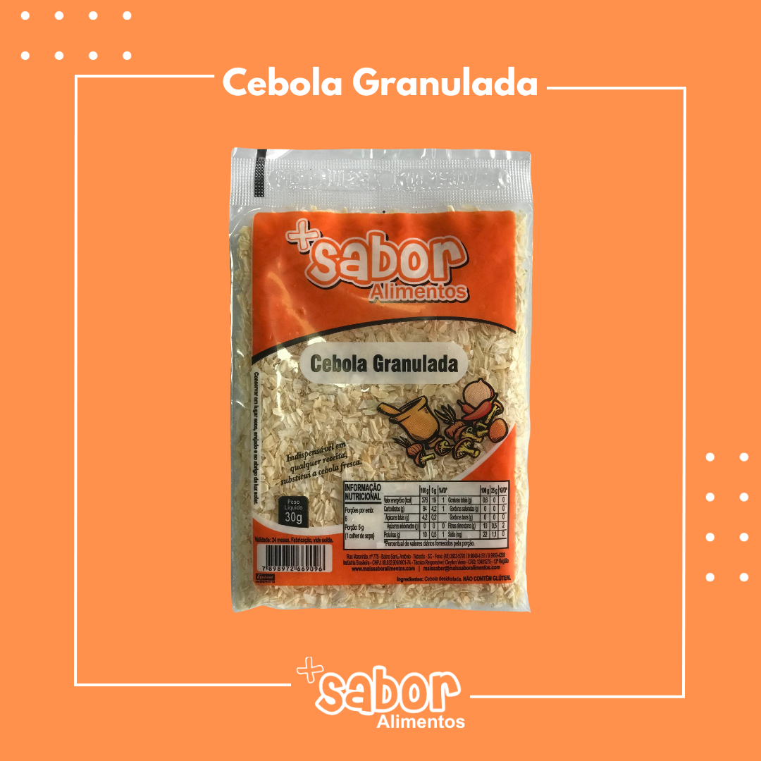 Cebola Granulada - 30g - Caixa com 10 Unidades