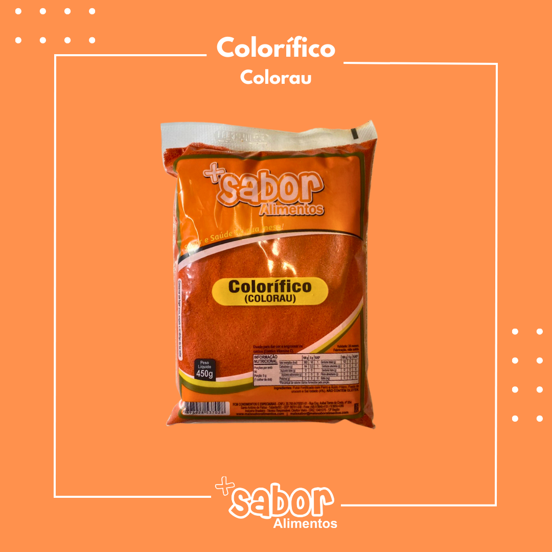 Colorífico (Colorau) - 450g - Caixa com 10 Unidades