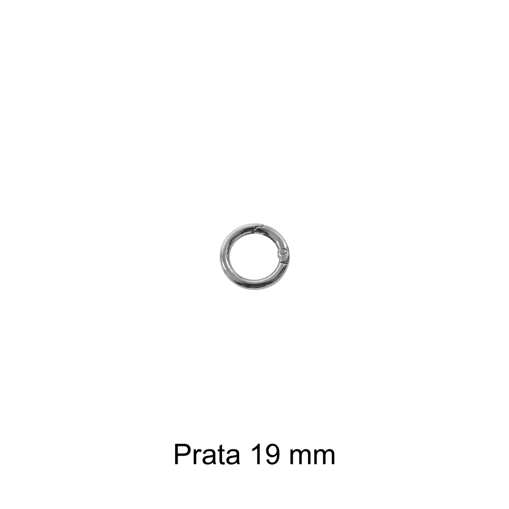 Argola Articulada Prata Círculo - 19mm