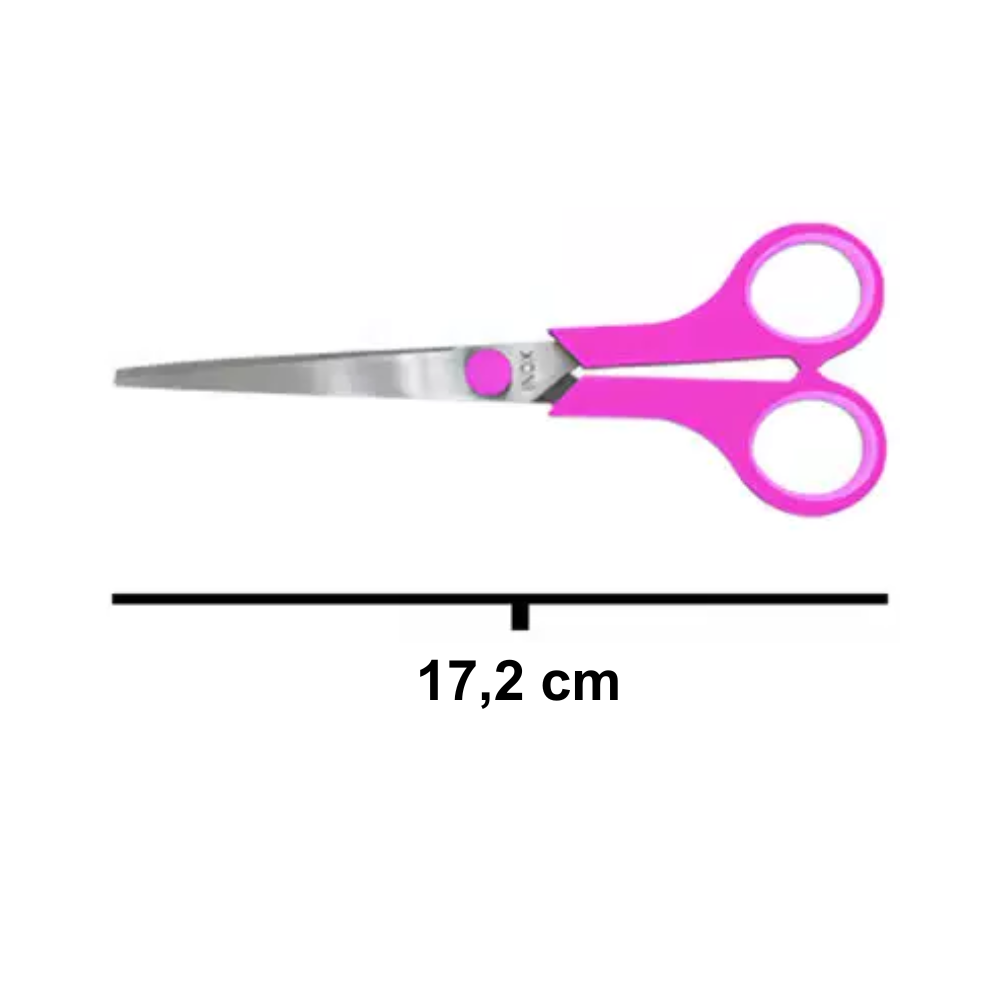 Tesouras Comfort Rosa Círculo - 17,2 cm (6,75")